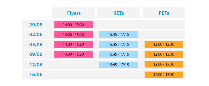 Расписание курса подготовки к устной части экзамена с носителем языка